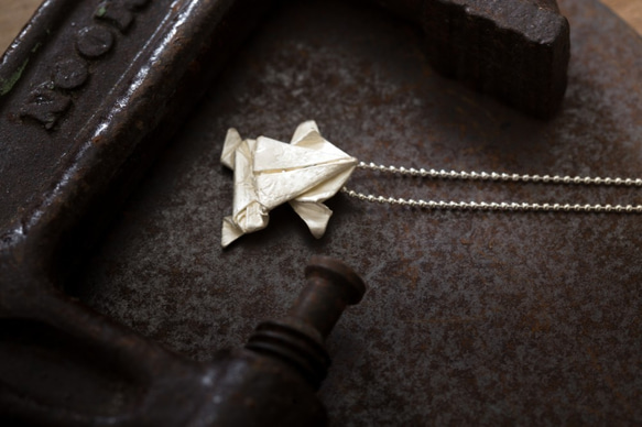 Origamini Jewelcrafting Silver Frogネックレス925シルバーネックレス 1枚目の画像