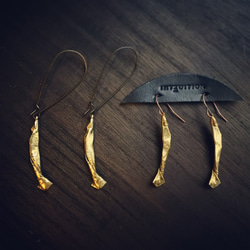 Origamini 小摺學 黃銅釣魚耳環 Fishing Brass Earrings 第2張的照片