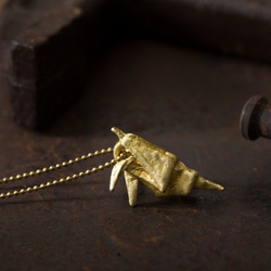 Origamini 小摺學 黃銅蝦項鍊 Shrimp Brass Necklace 第1張的照片