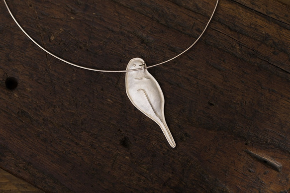 Bird 鳥 金工手工純銀墜飾項圈 925Silver pendant/necklace 第1張的照片