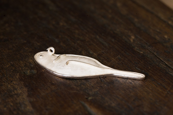 Bird 鳥 金工手工純銀墜飾項圈 925Silver pendant/necklace 第2張的照片