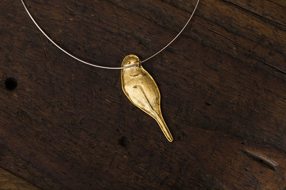 Bird 鳥 金工手工黃銅墜飾項圈 Brass pendant/necklace 第1張的照片