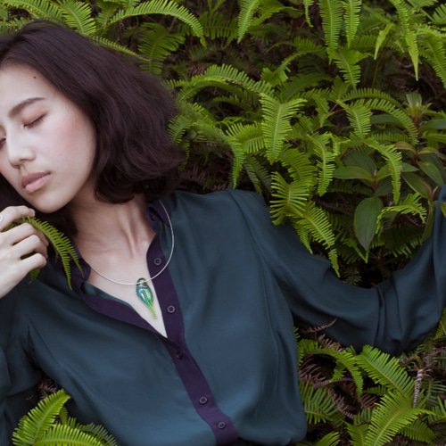 Bird 鳥金工手工黃銅墜飾項圈Brass pendant/necklace 項鍊