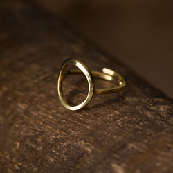 Circular 迴圈 -可調式 手工黃銅戒指 Adjustable Ring 第2張的照片