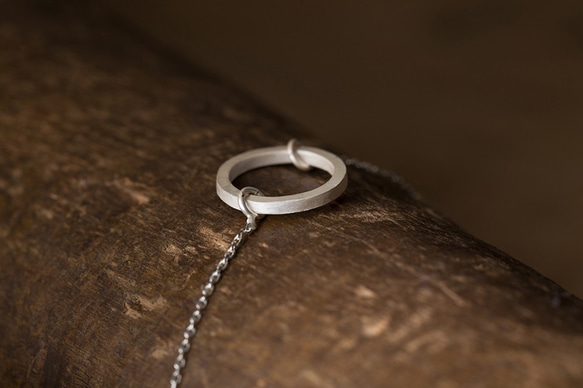 Circular 迴圈 手工純銀手鍊 Silver Bracelet 第2張的照片