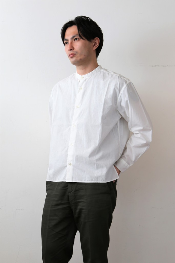 【 Men's 】【染め直し対応】ひなたシャツスタンド / WHITE 1枚目の画像