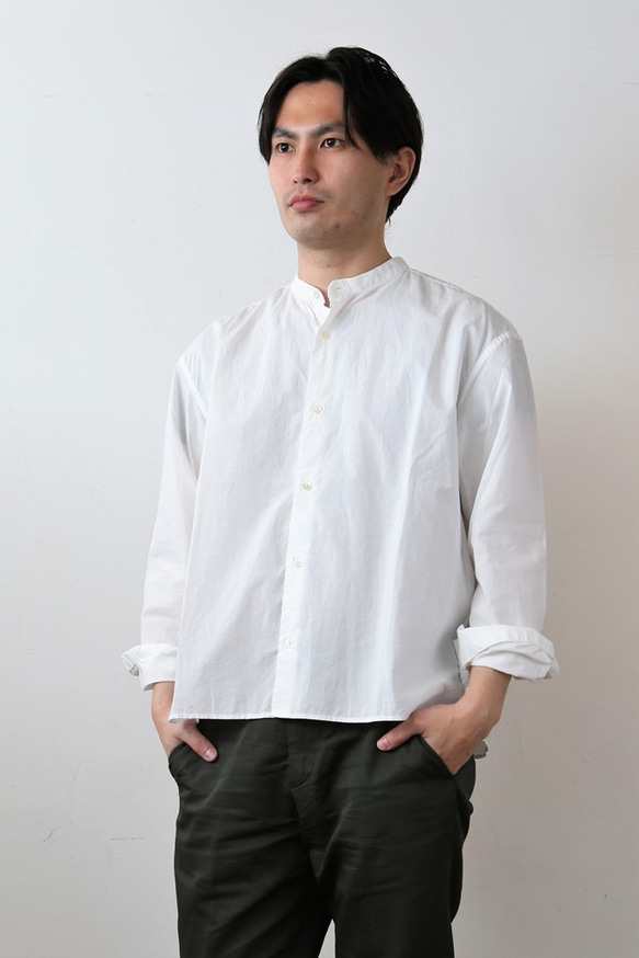 【 Men's 】【染め直し対応】ひなたシャツスタンド / WHITE 2枚目の画像