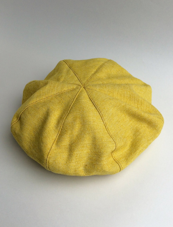 ☆[婦女] Macaron貝雷帽黃色四月免費送貨 第4張的照片