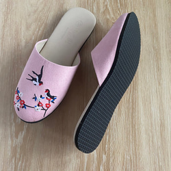 室內拖鞋 - 杏林春燕(粉紅色) 第6張的照片