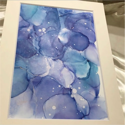 1点のみ ◆アルコールインクアート Alcohol Ink Art  #72 1枚目の画像