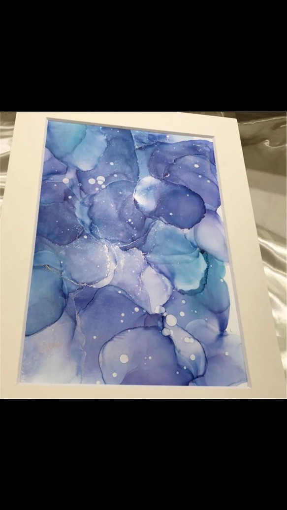 1点のみ ◆アルコールインクアート Alcohol Ink Art  #72 1枚目の画像