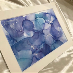 1点のみ ◆アルコールインクアート Alcohol Ink Art  #72 2枚目の画像