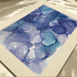 1点のみ ◆アルコールインクアート Alcohol Ink Art  #72 4枚目の画像