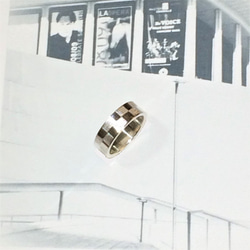 SV市松模様のリング 6枚目の画像