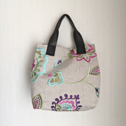 linen刺繍bag(a) 4枚目の画像