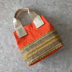 Orange canvas bag 2枚目の画像