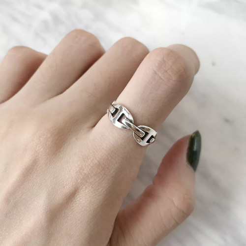 ❗️ミッフィ様専用❗️HERMES シルバー チェーンリンクリング 49