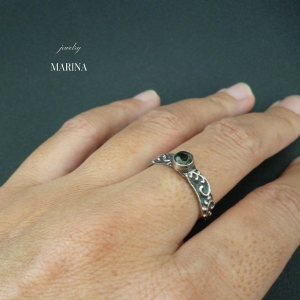 Marie ring - green spinel 6枚目の画像