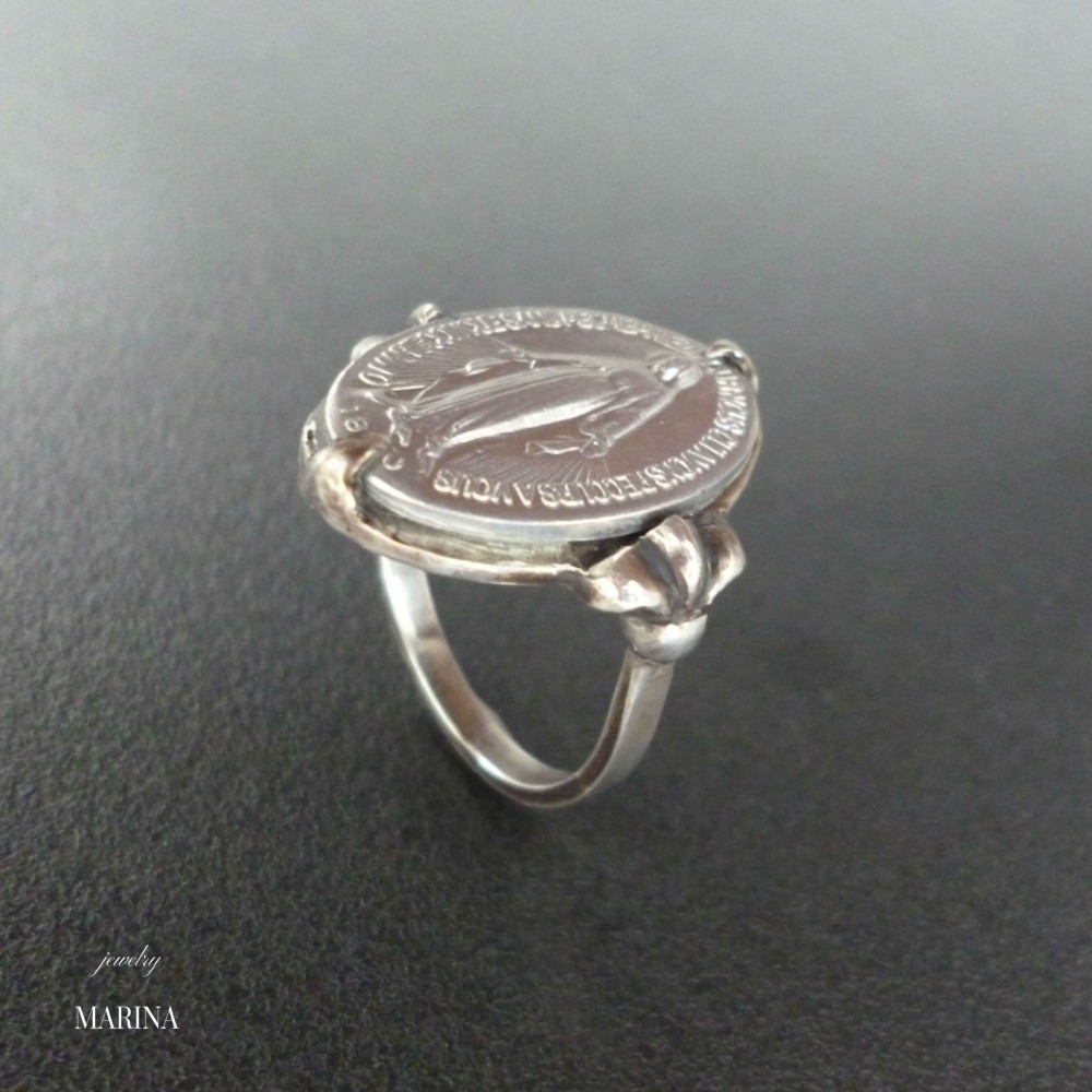 [フランス奇跡のメダイ] Lily ring - silver 受注製品・サイズ指定可