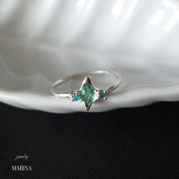 Emerald pinkie ring  - エメラルドのピンキーリング 2枚目の画像