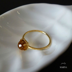 {シトリン} vermeil ring candy　指輪　サイズ変更可 3枚目の画像