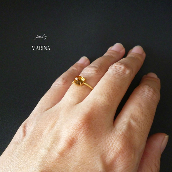 {シトリン} vermeil ring candy　指輪　サイズ変更可 10枚目の画像