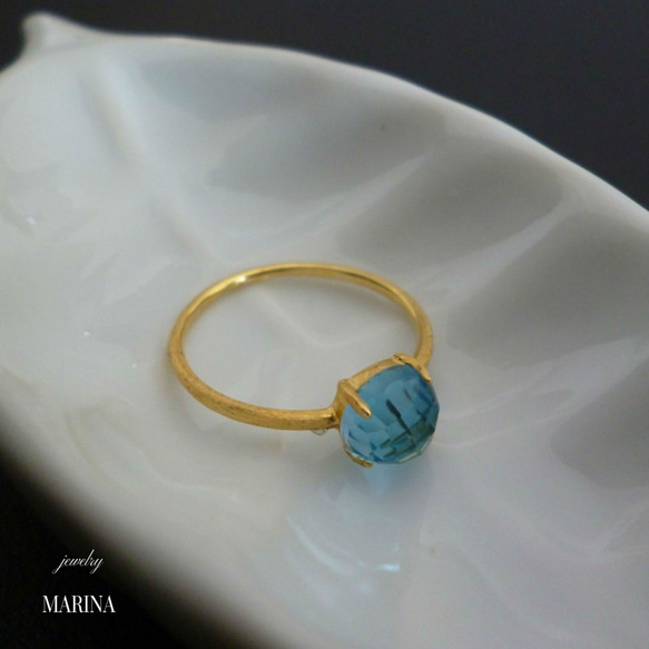 {ブルートパーズ} vermeil ring candy　指輪　サイズ変更可 10枚目の画像