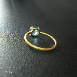 {Blue Topaz} vermeil ring candy 戒指尺寸可變 第5張的照片