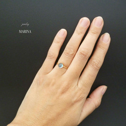 {Blue Topaz} vermeil ring candy 戒指尺寸可變 第12張的照片