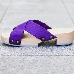 “泡桐 SUN”泡桐涼鞋女士紫色素色 M 碼 第4張的照片