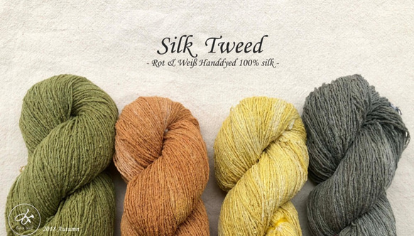 手染軟呢蠶絲--秋季選色 Silk Tweed-2018 Autumn - 秋楓 第2張的照片