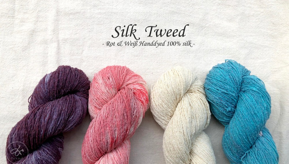 手染軟呢蠶絲--Silk Tweed-2018 -菖蒲 第2張的照片