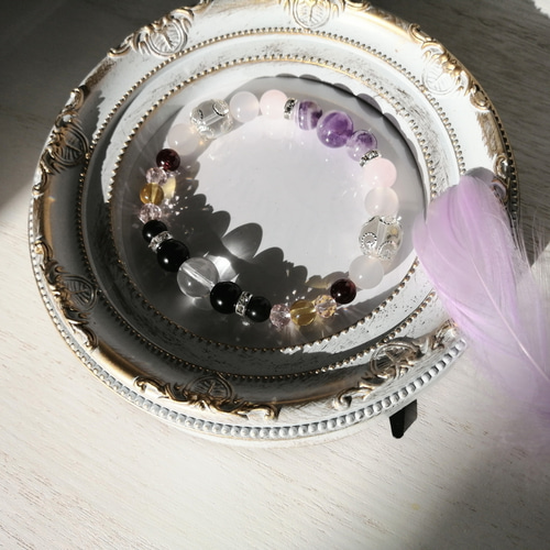 大天使ザドキエル再販 / ケープアメジスト ブレスレット 華昇 優羽