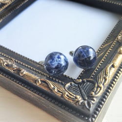 ソーダライト＊カフス再販5 / 天然石 / レジン / 父の日 4枚目の画像