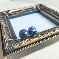 ソーダライト＊カフス再販5 / 天然石 / レジン / 父の日 5枚目の画像