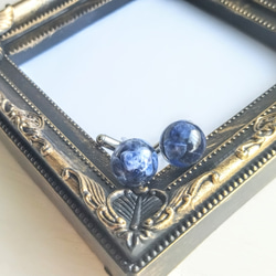 ソーダライト＊カフス再販5 / 天然石 / レジン / 父の日 6枚目の画像