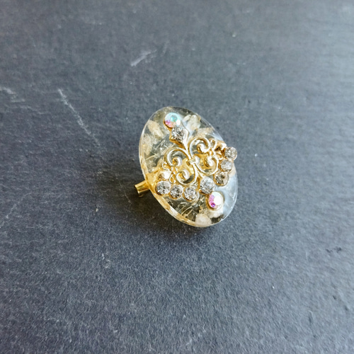 アンティークブローチ シトリン ヴィクトリアン シルバー シトリン アゲート フラワー ブローチ