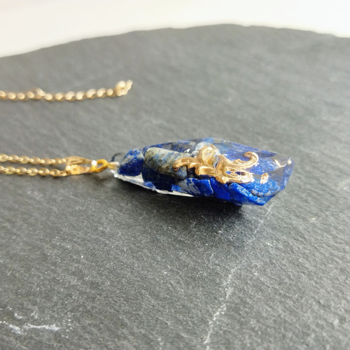 ラピスラズリの鉱石ネックレス☆再販 / 9月誕生石 / 12月誕生石