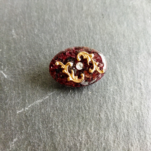 アンティーク☆ガーネットブローチ / 天然石 / レジン / 敬老の日  