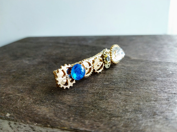 ATLANTISヘアクリップ / スチームパンク / 歯車 5枚目の画像