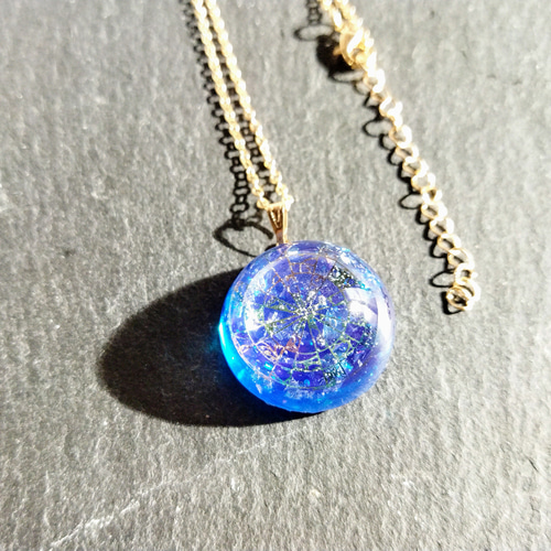 〜ニッキー様〜　レジンネックレス Amazon.co.jp: No.24126 青系 三日月レジンネックレス レジン