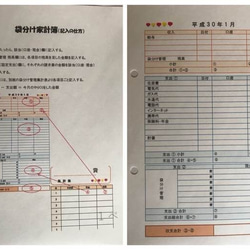 袋分け家計簿セット orange 3枚目の画像