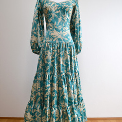フラメンコ衣装　ジャスミン　ミントグリーン（A-1)　一点物 1枚目の画像