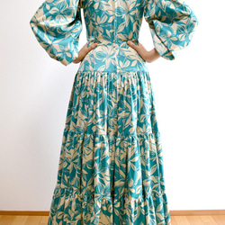 フラメンコ衣装　ジャスミン　ミントグリーン（A-1)　一点物 2枚目の画像