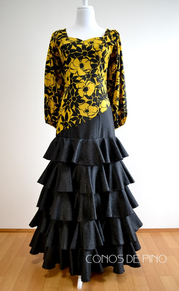 オーダーメイド　フラメンコスカート　1点物　フラメンコ衣装　ハンドメイド オーダーメイド フラメンコスカート 1点物 フラメンコ衣装