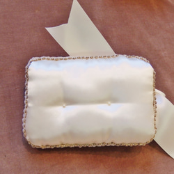 三重リボンのリングピロー（ホワイト） 5枚目の画像