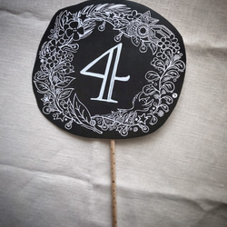 FLOWERバースデーガーランド＊ANNEAUコラボ＊[黒] カード付き 8枚目の画像