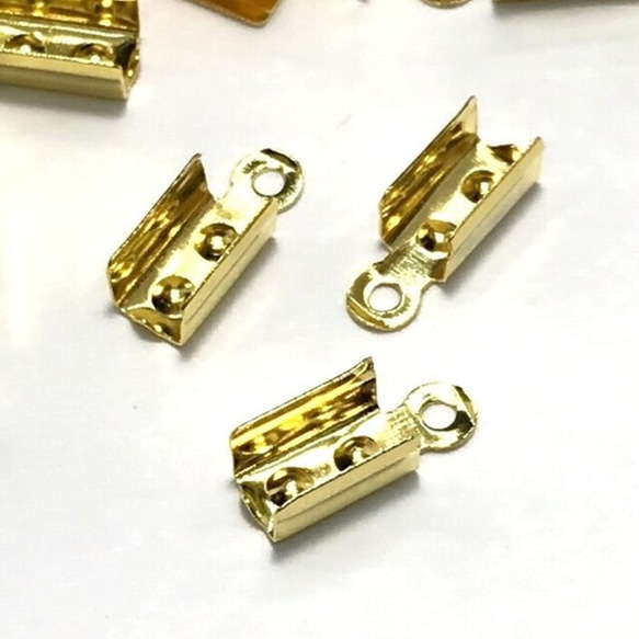 【829】留め具 紐留め カシメ★ゴールド 12mm/100個 2枚目の画像