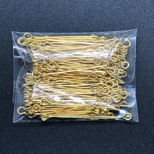 445】ヘッドピン 9ピン☆ゴールド 30mm/約200本 金具・チェーン