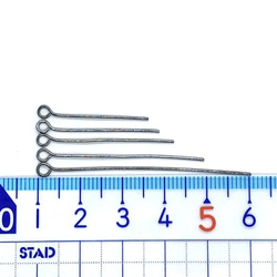 【460】ヘッドピン 9ピン/混合サイズ★ガンメタル 25g 2枚目の画像